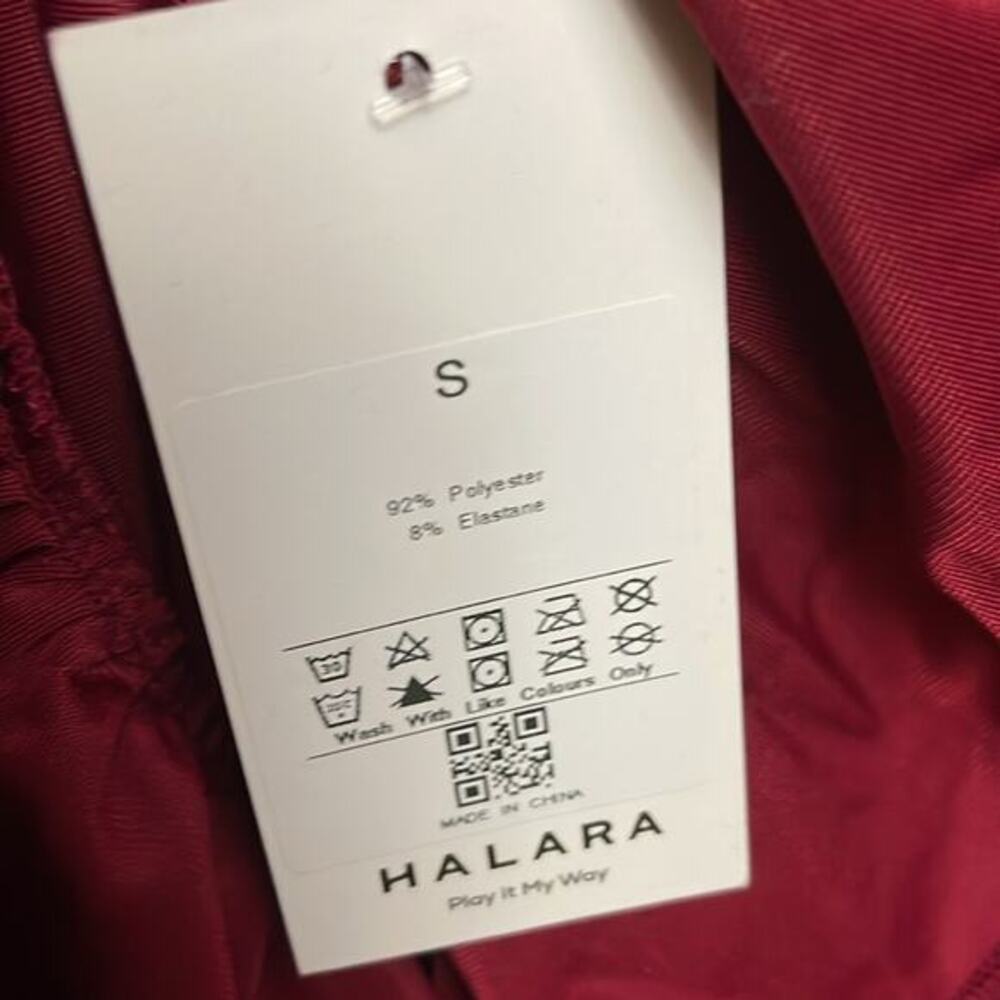 Halara Deep V-Neck Ruffled Hem Velvet Mini Chill Party Dress‎ in Sangria S NWT - Picture 10 of 10